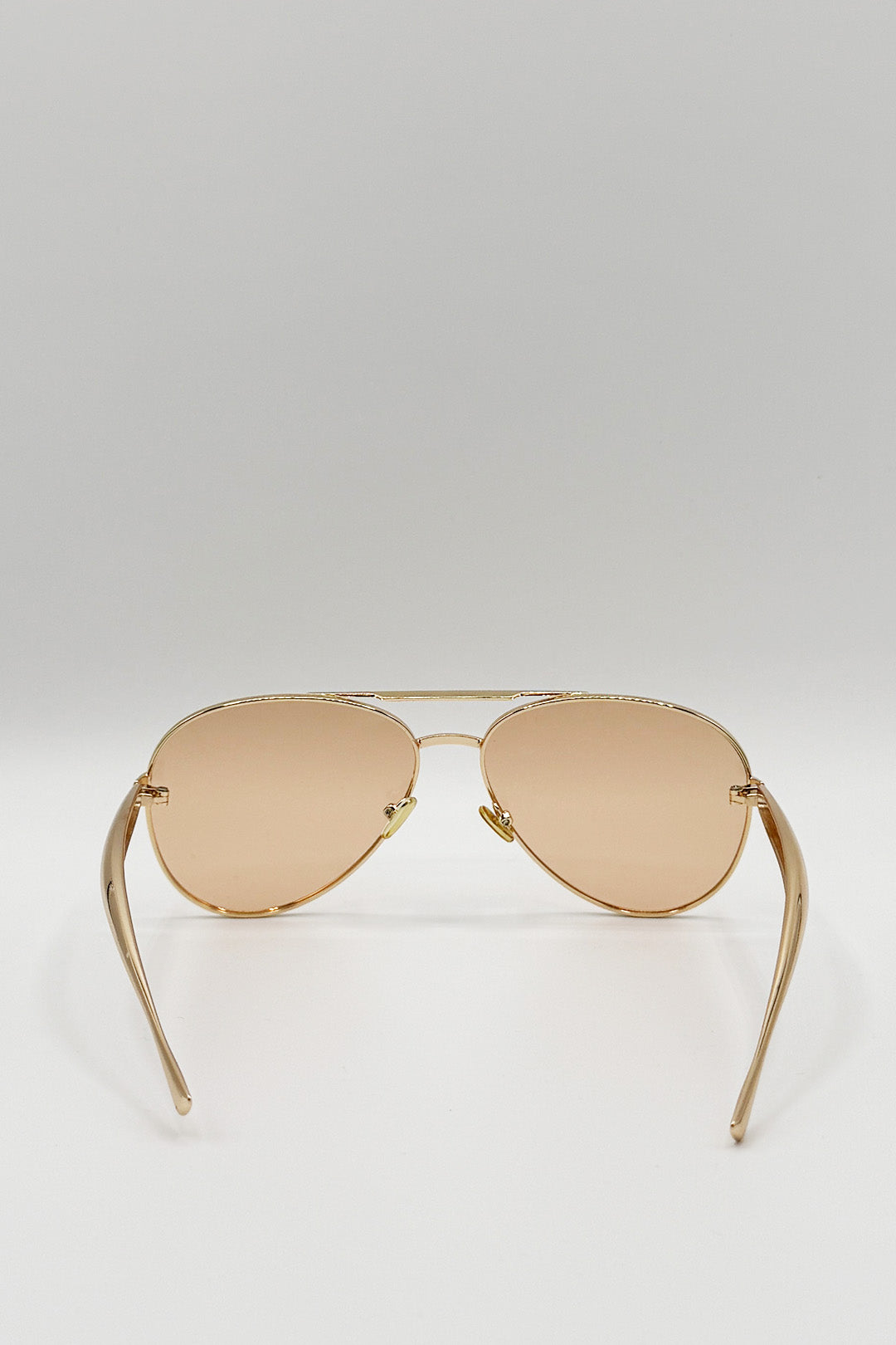 Metal Aviator Sunglasses With Chunky Arm
