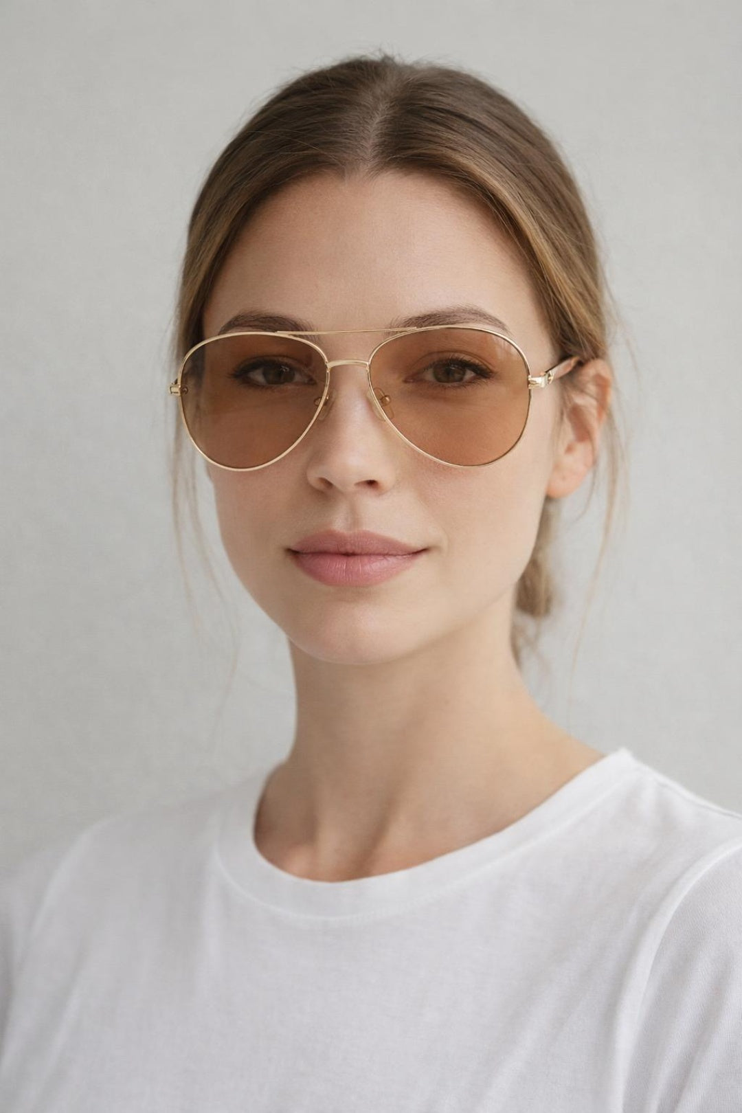 Metal Aviator Sunglasses With Chunky Arm