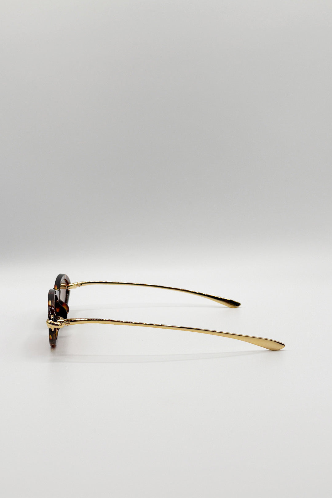 Bold Oval Angular Sunglasses in Tortoiseshell