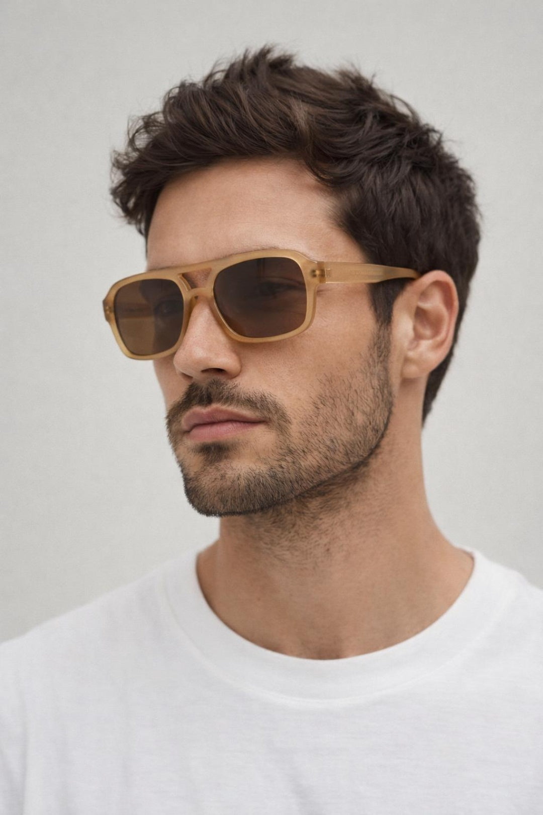 70'S Navigator Sunglasses In Matte Sand