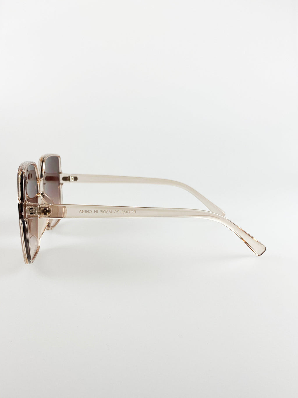 Oversized Square Sunglasses In Crystal Sand