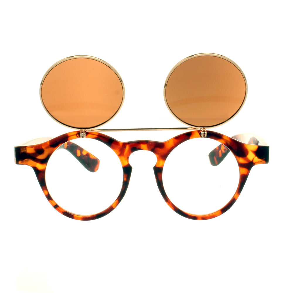 Brown Tortoise Flip Lense Sunglasses