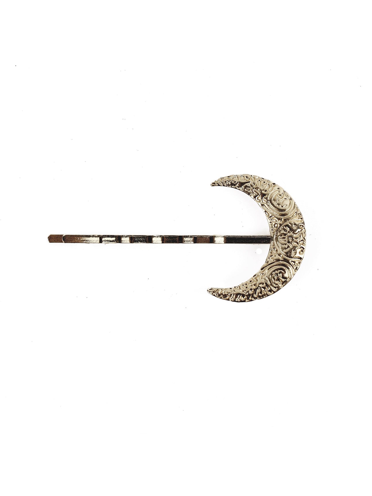 Silver/ Gold Crescent Moon Hairclips Set