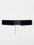 Black Plain Wide Organza Choker Necklace