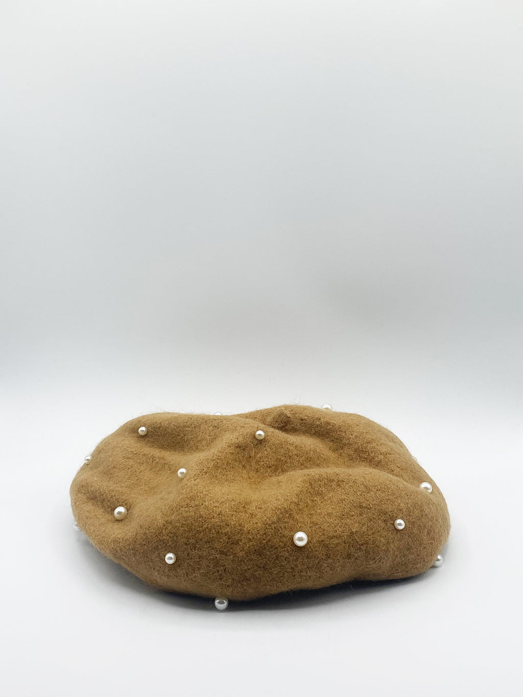 Faux Pearl Burned Orange Beret