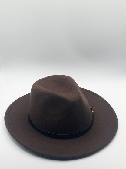 Chocolate Brown Trilby With PU Band