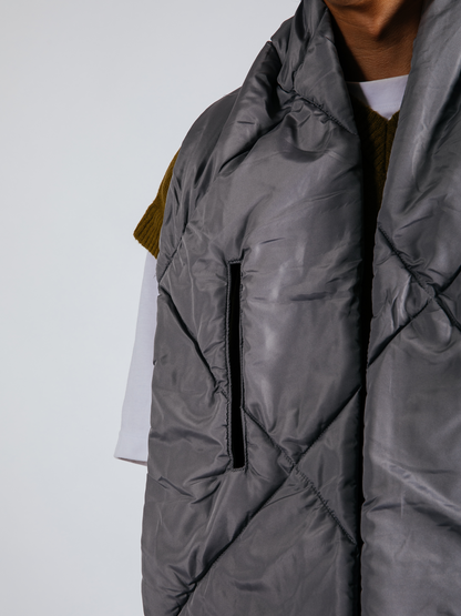 Puffer Scarf in Grey