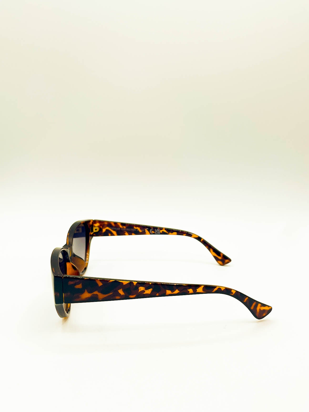 Tortoiseshell Cat Eye Sunglasses With Smoke Graded Lenses