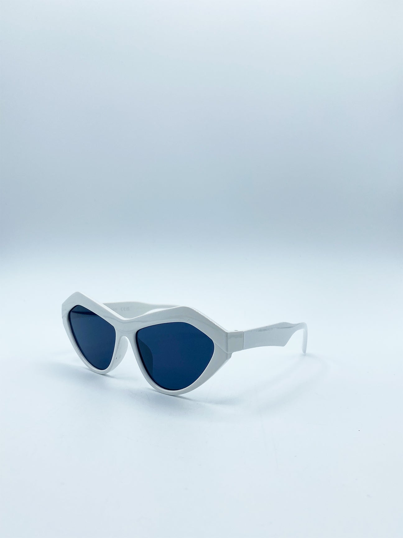 Angular Sunglasses in White