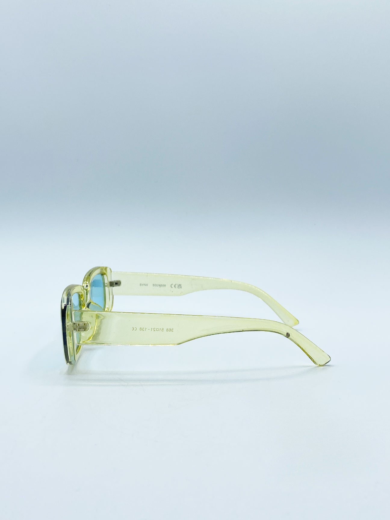 Oval Sunglasses in Translucent Green