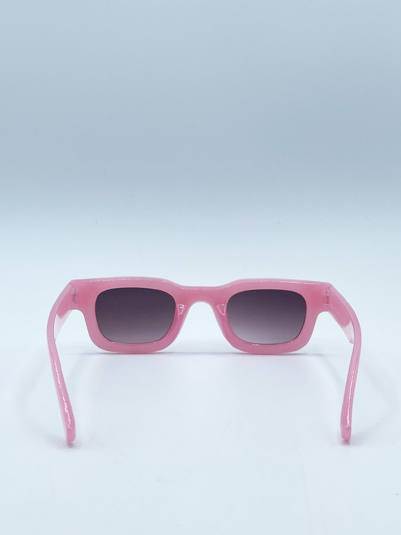 Chunky Square Frame Sunglasses in Pink