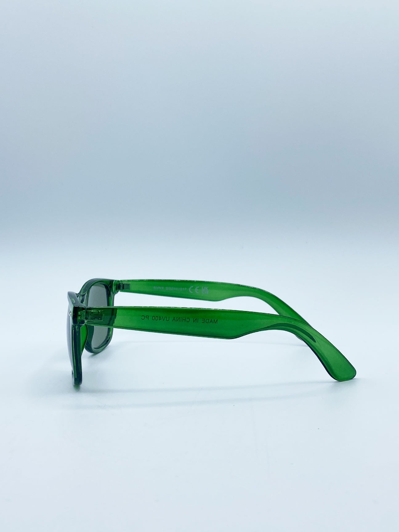 Green Wayfarer Sunglasses with Green Lenses