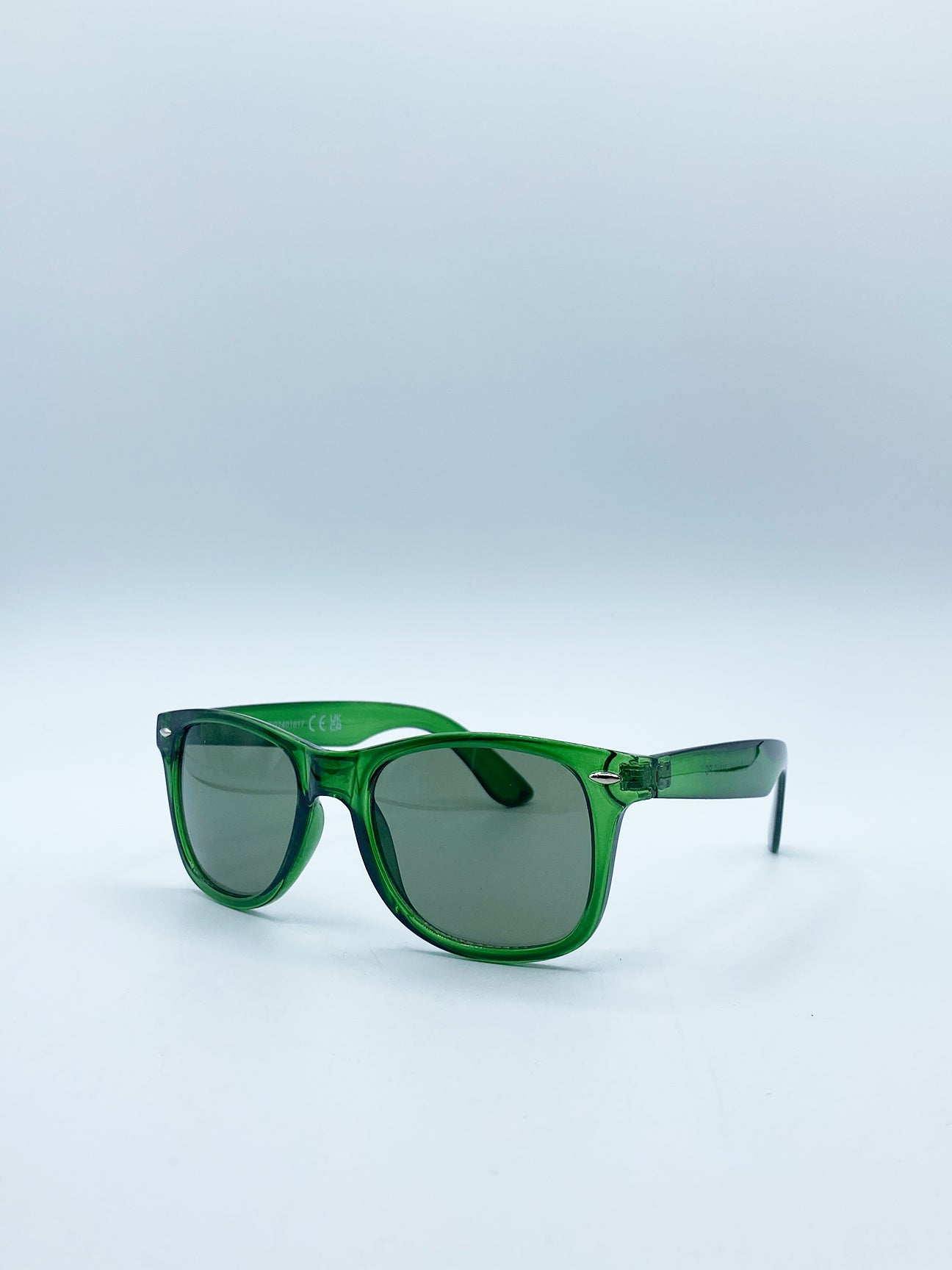 Green Wayfarer Sunglasses with Green Lenses