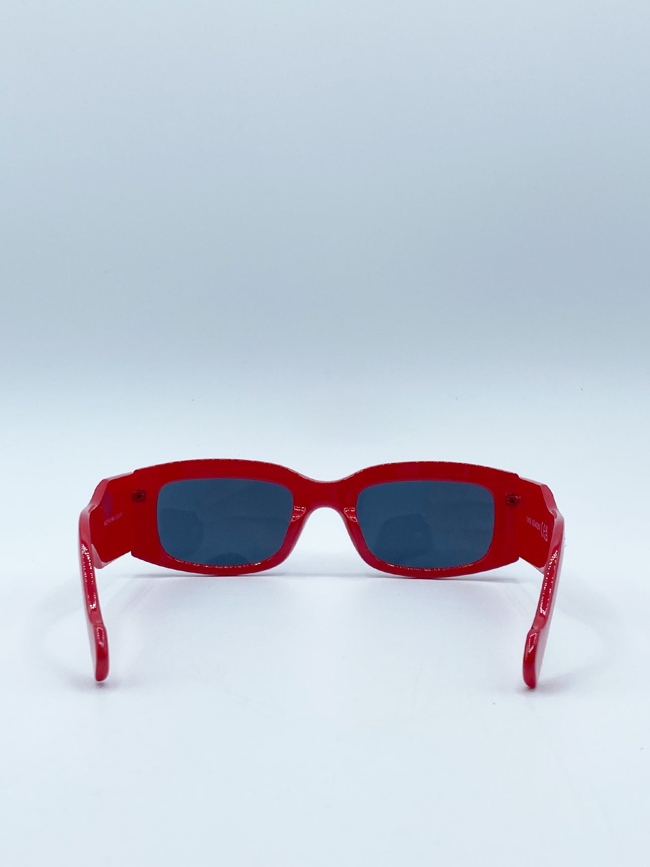 Chunky Rectangle Sunglasses in Red