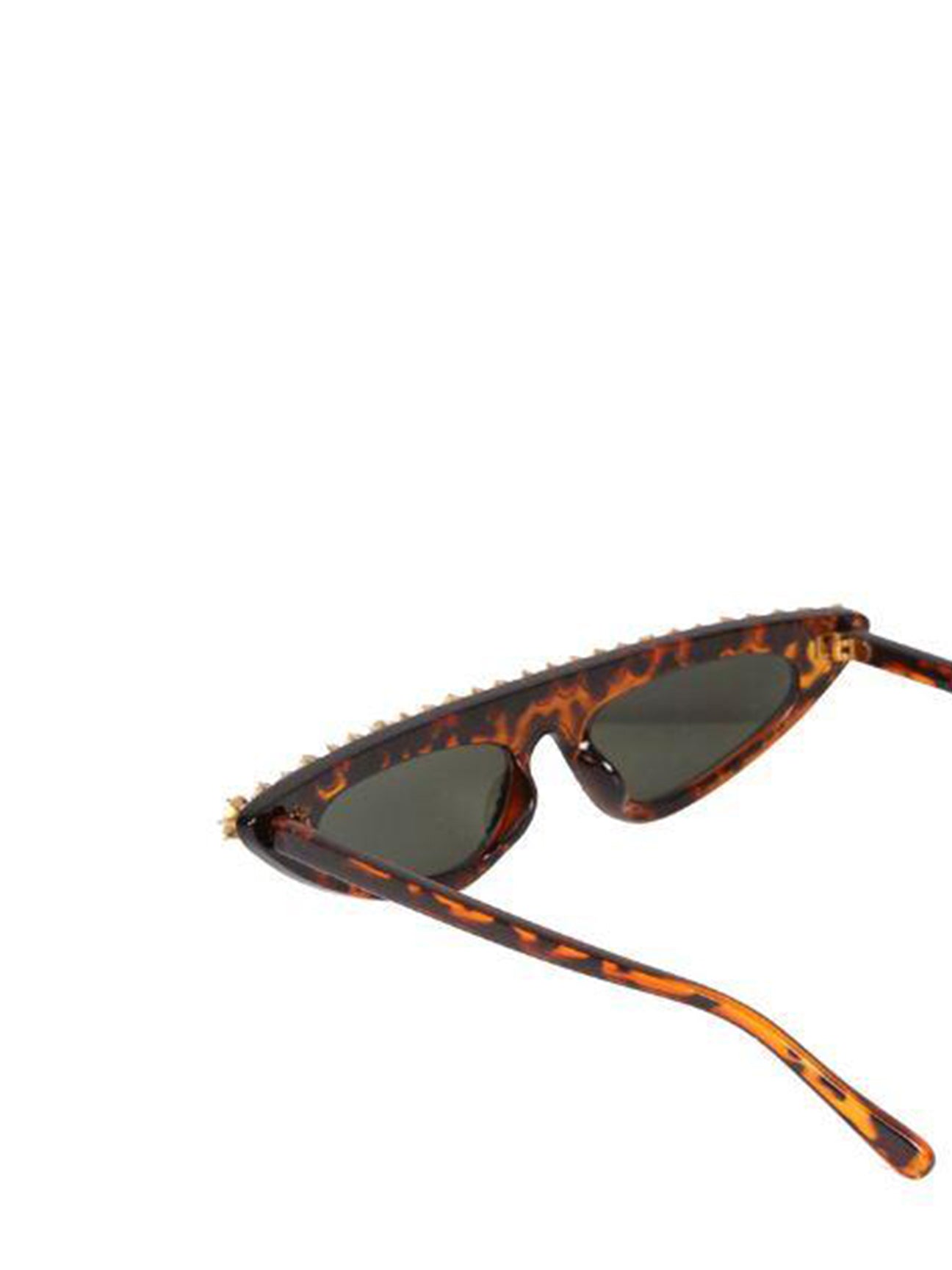 Diamante Cateye Sunglasses In Tortoise Shell