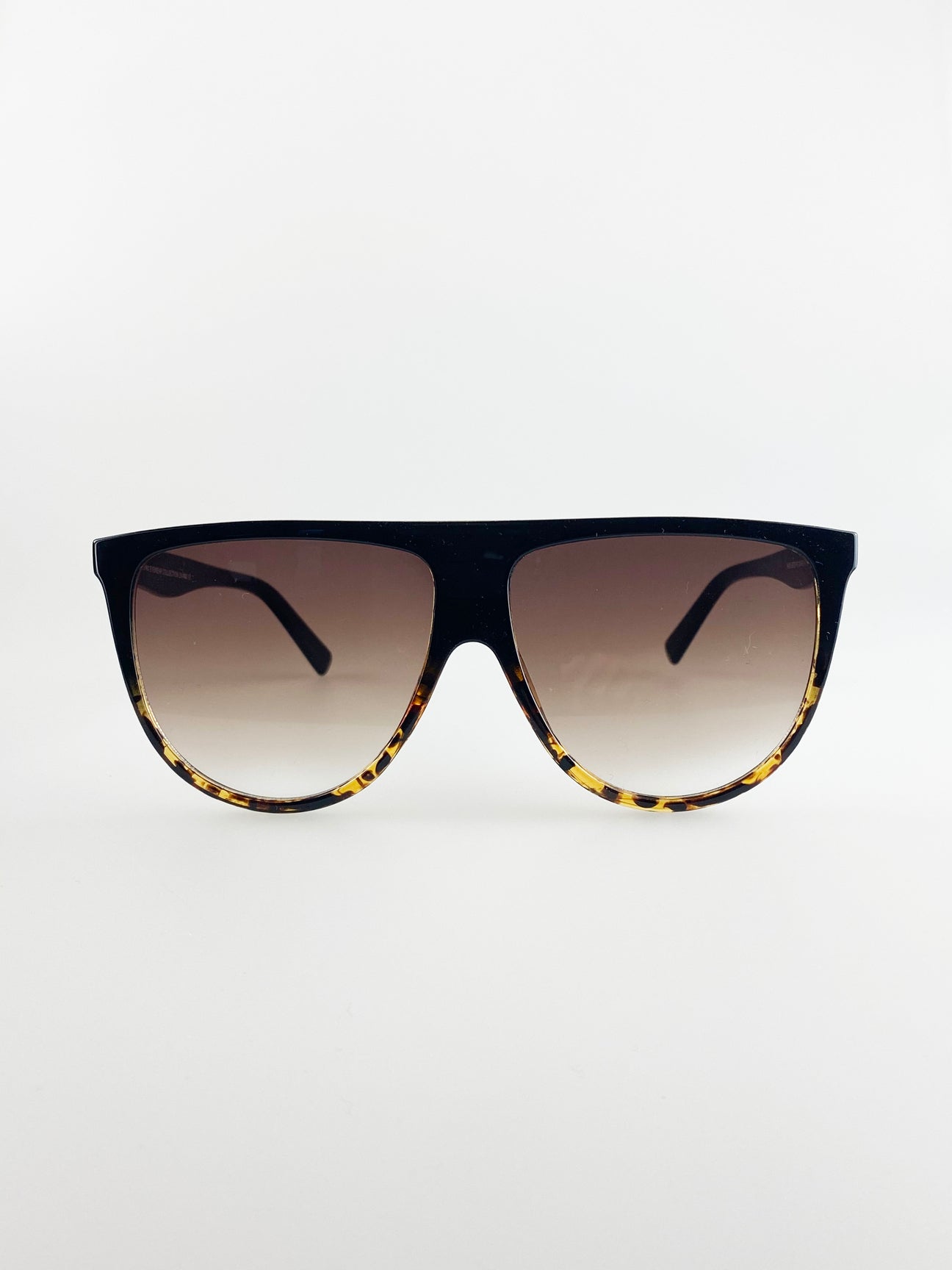 Ombre Lense Oversized Sunglasses In Tortoise Shell