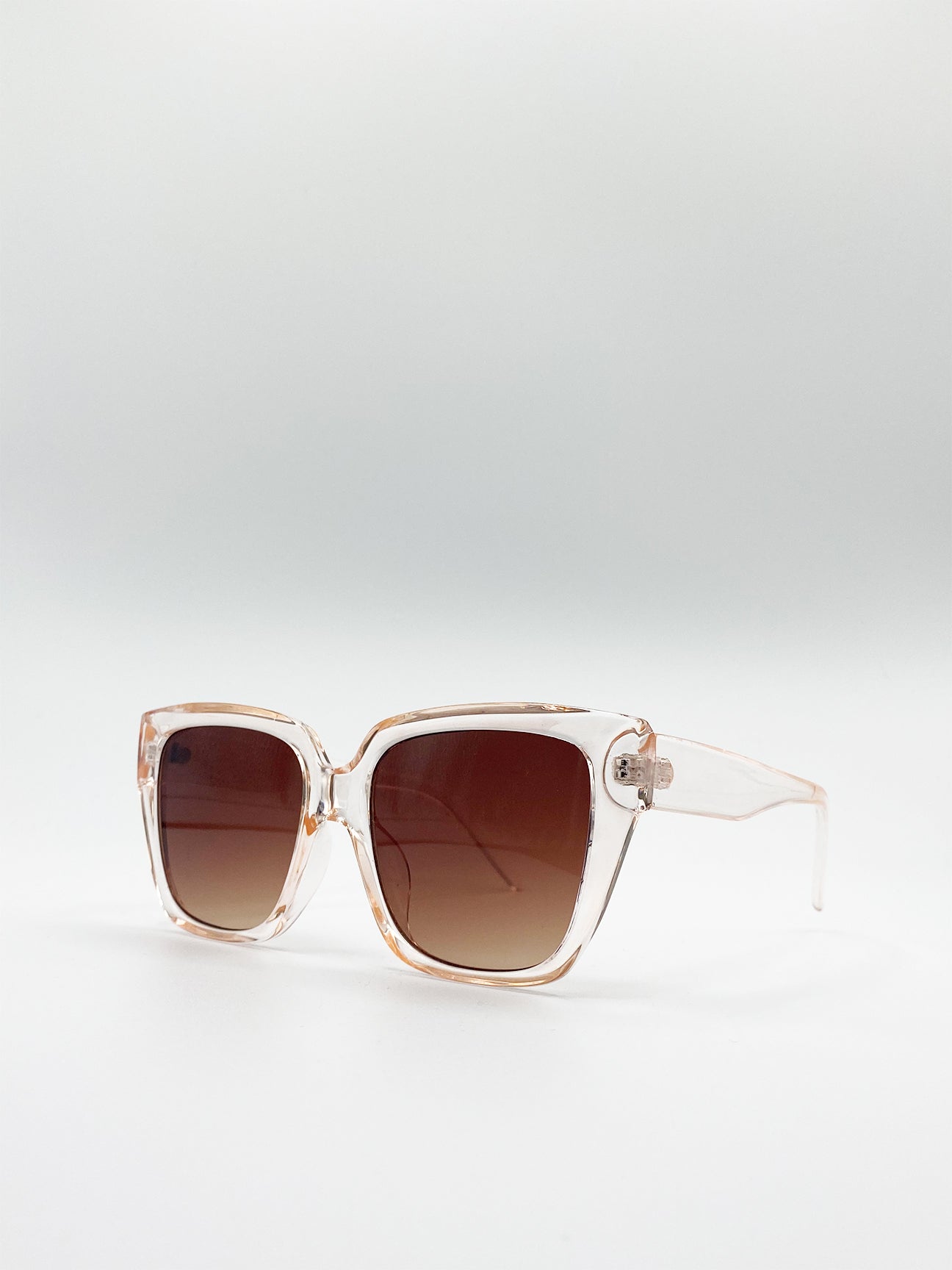 Cateye Sunglasses In Transparent Pink
