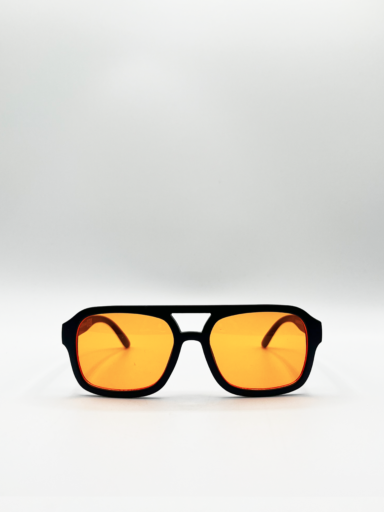70'S Navigator Sunglasses In Black Orange