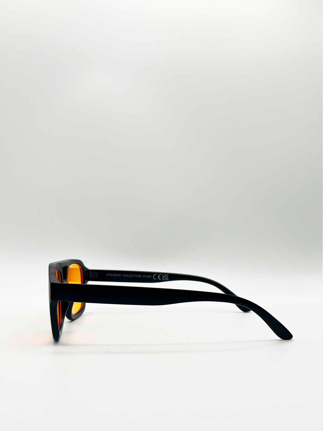 70'S Navigator Sunglasses In Black Orange
