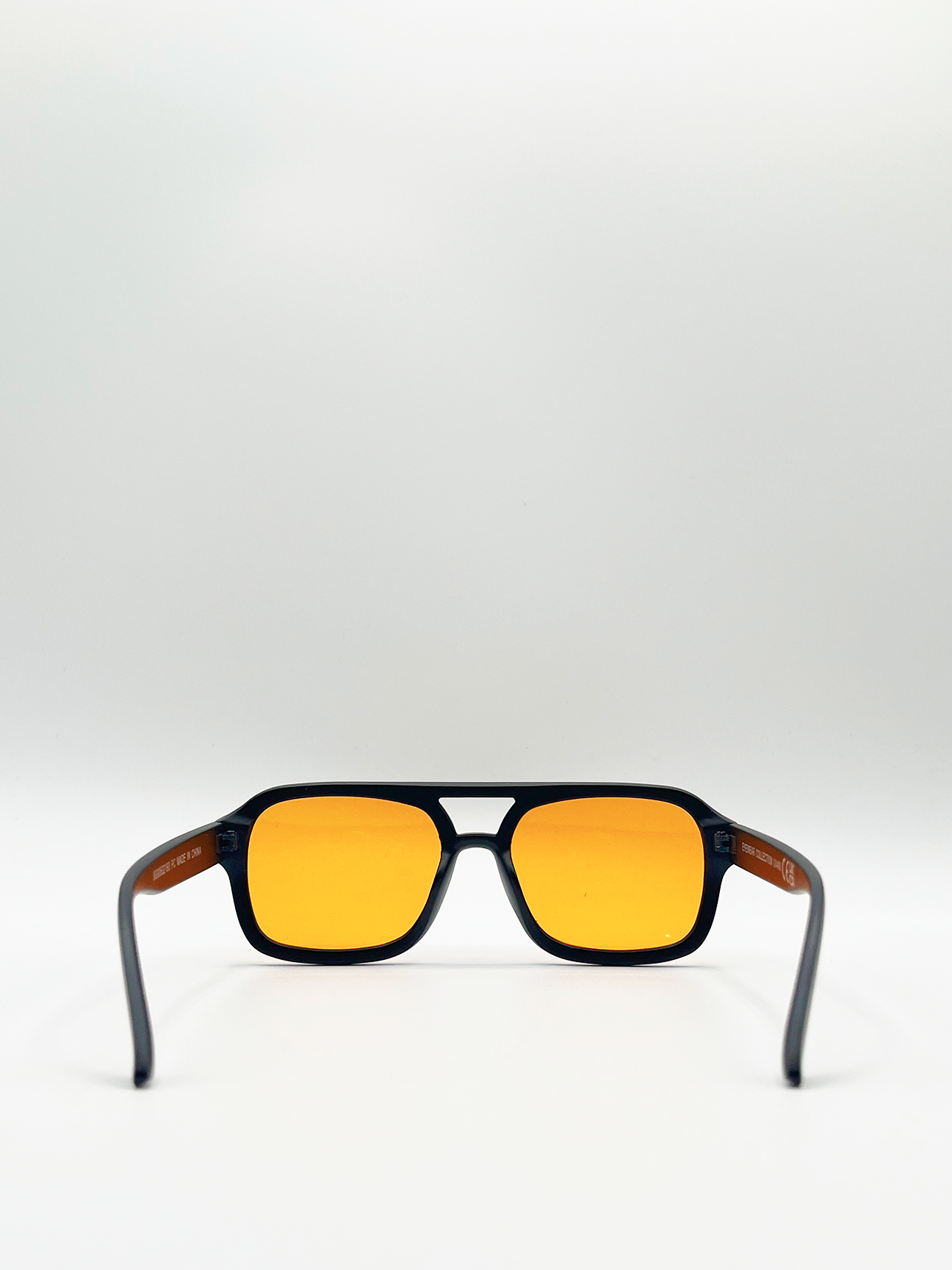 70'S Navigator Sunglasses In Black Orange