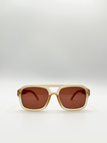 70'S Navigator Sunglasses In Matte Sand