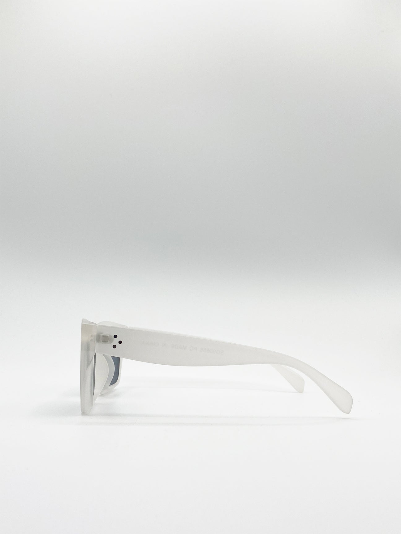 Oversized Sunglasses In Matte White