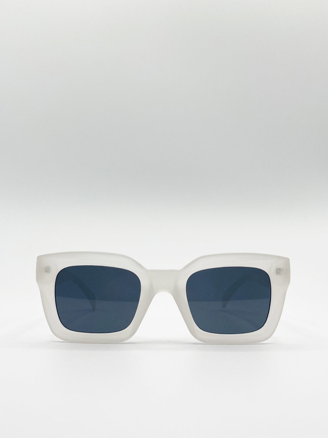 Oversized Sunglasses In Matte White