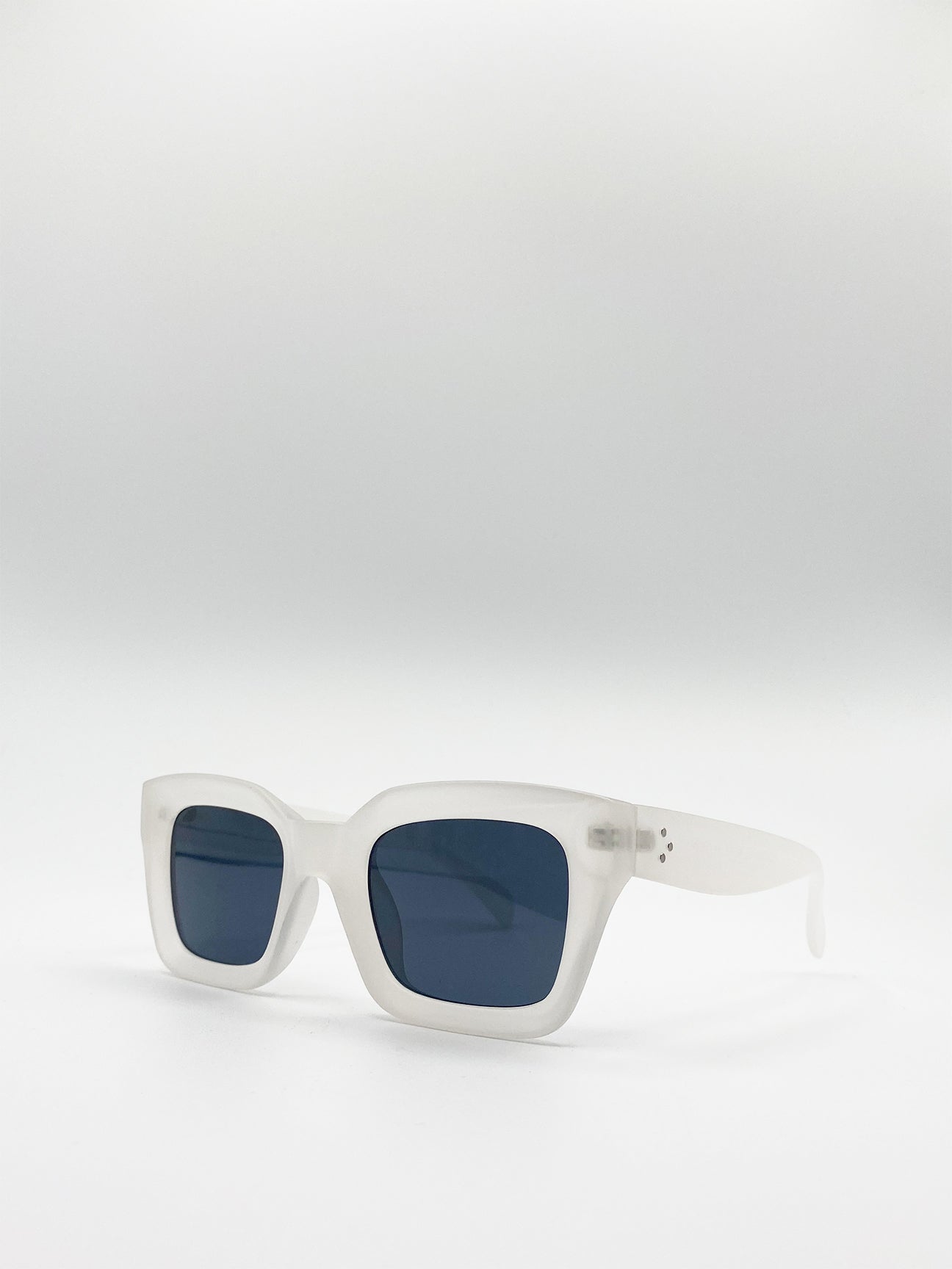 Oversized Sunglasses In Matte White