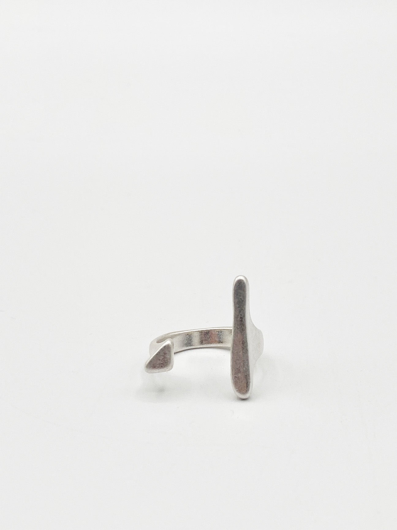 Geometric Cut Ring In Silver